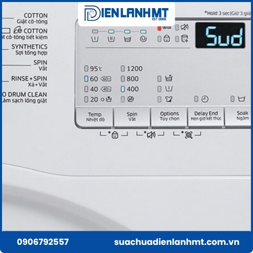 Nguyên nhân máy giặt Samsung báo lỗi Sd/Sud và cách khắc phục