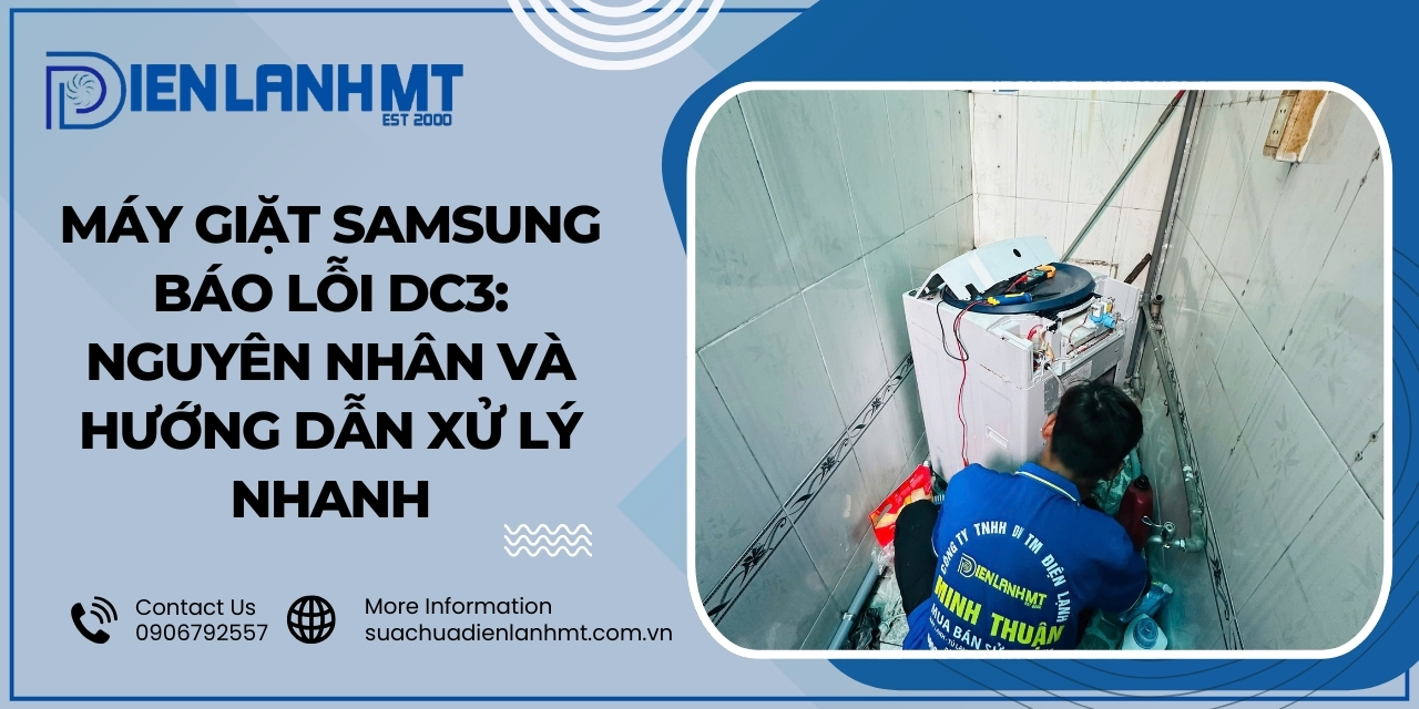 Cách khắc phục lỗi DC3 máy giặt Samsung?