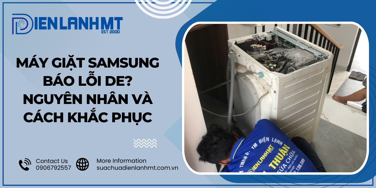 Cách khắc phục lỗi DE máy giặt Samsung