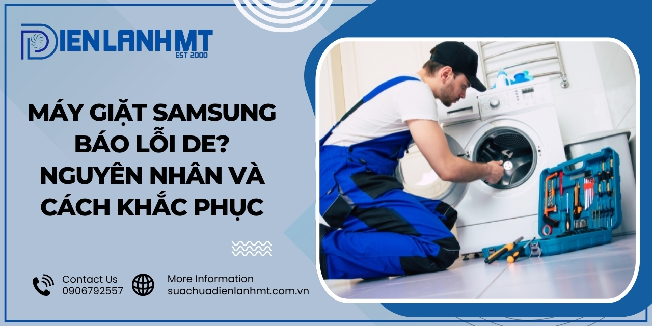 Cách khắc phục lỗi DE máy giặt Samsung