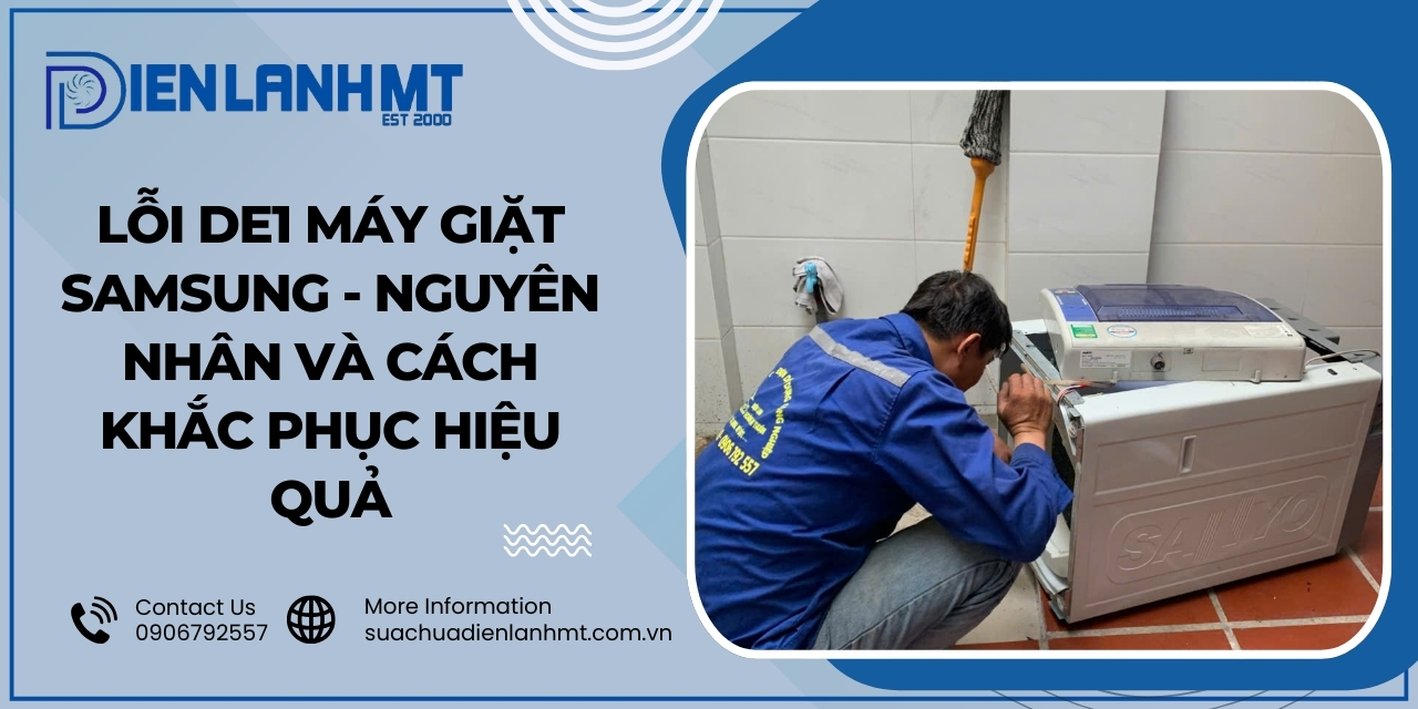 Cách khắc phục lỗi DE1 trên máy giặt Samsung