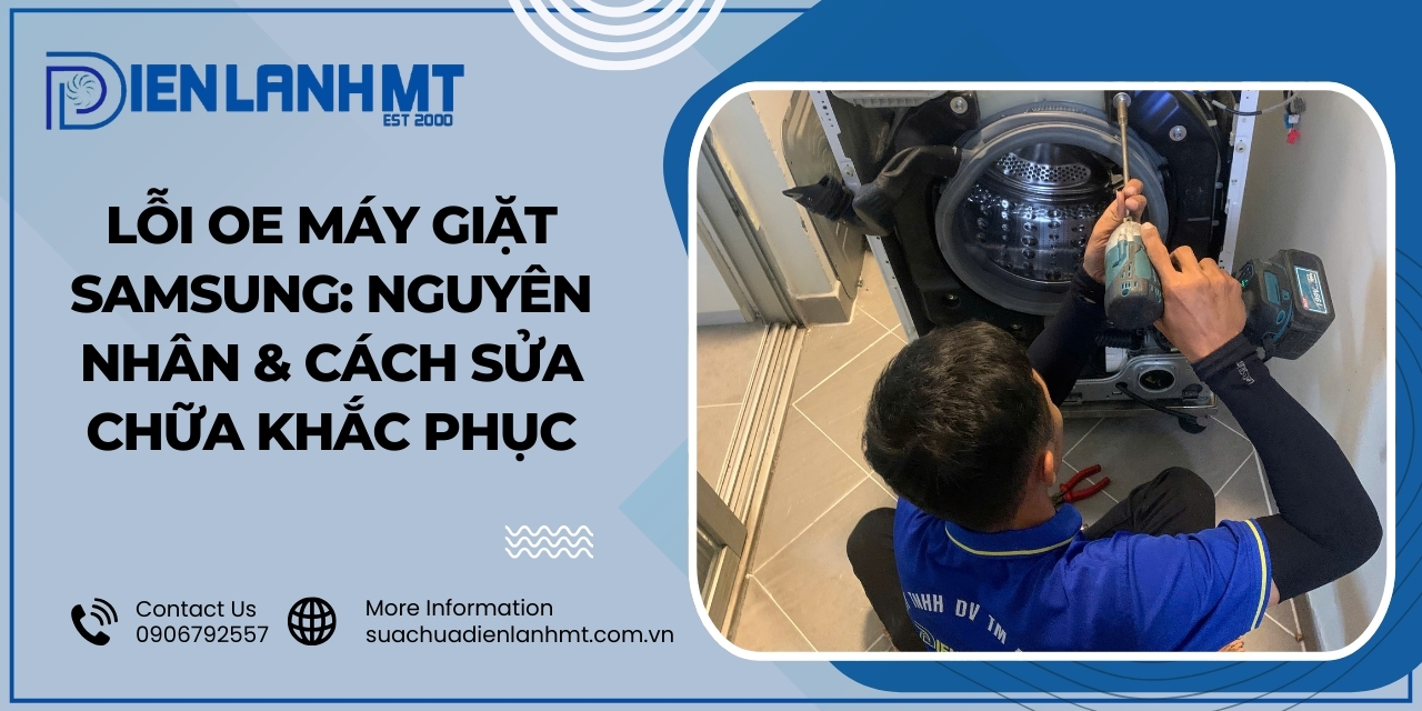 Cách khắc phục lỗi OE trên máy giặt Samsung