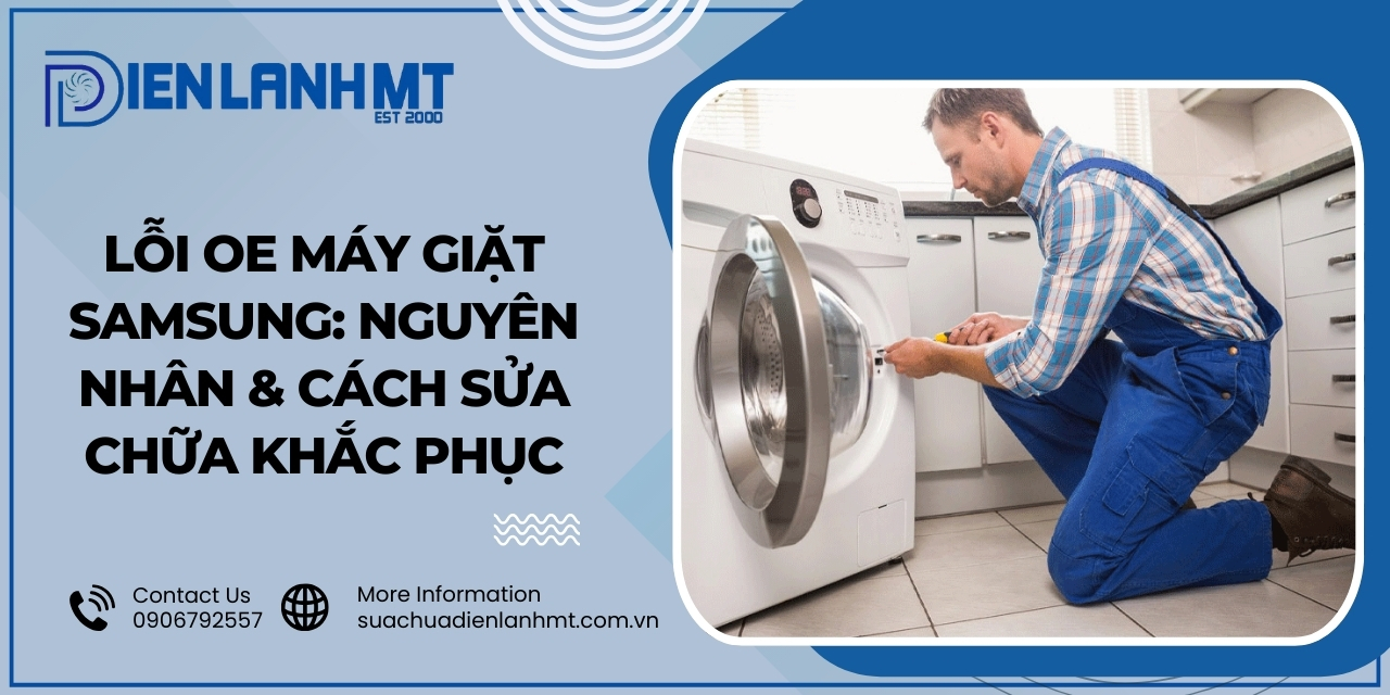 Cách khắc phục lỗi OE trên máy giặt Samsung