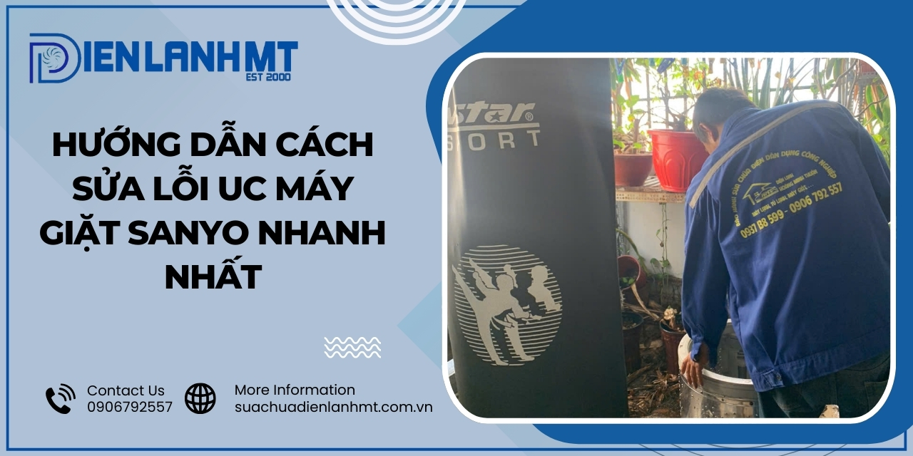 Cách khắc phục lỗi UC máy giặt Sanyo