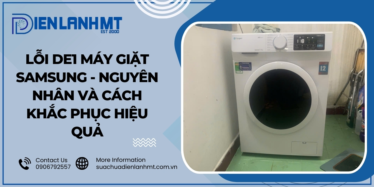 Cách phòng tránh lỗi DE1 trên máy giặt Samsung