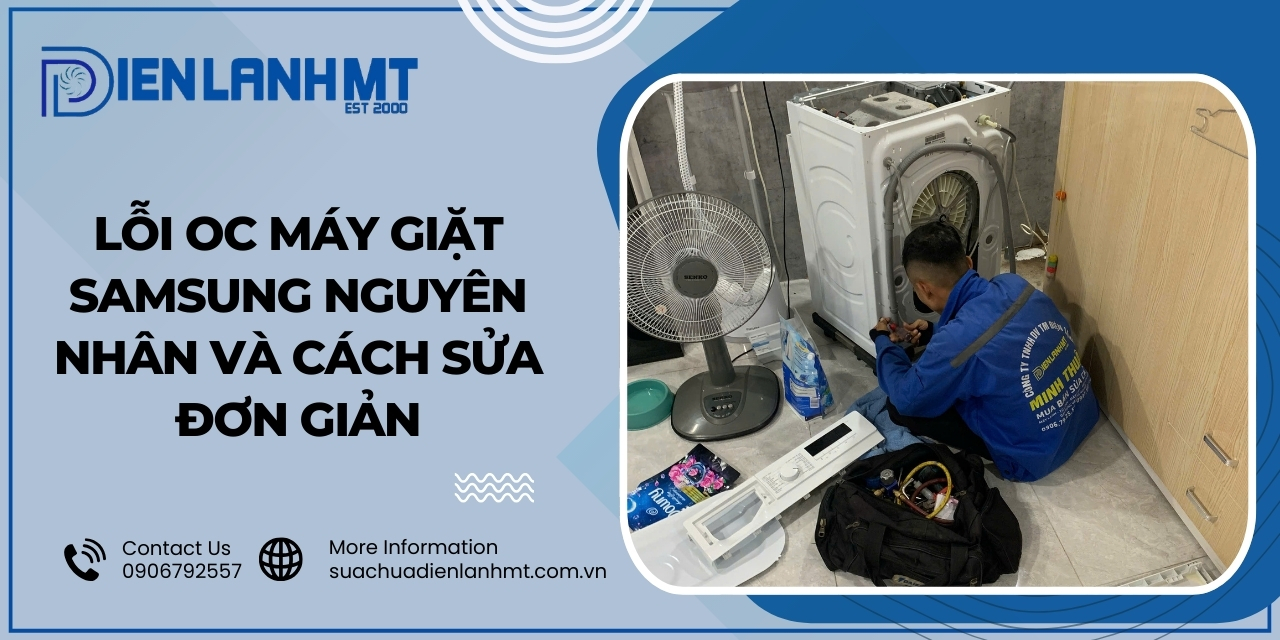 Cách sửa lỗi OC máy giặt Samsung