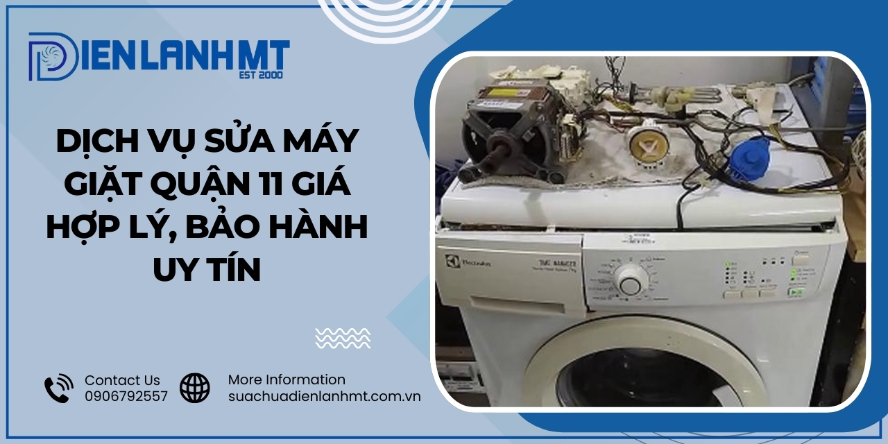 Quy trình sửa máy giặt quận 11 chuyên nghiệp tại Điện Lạnh MT