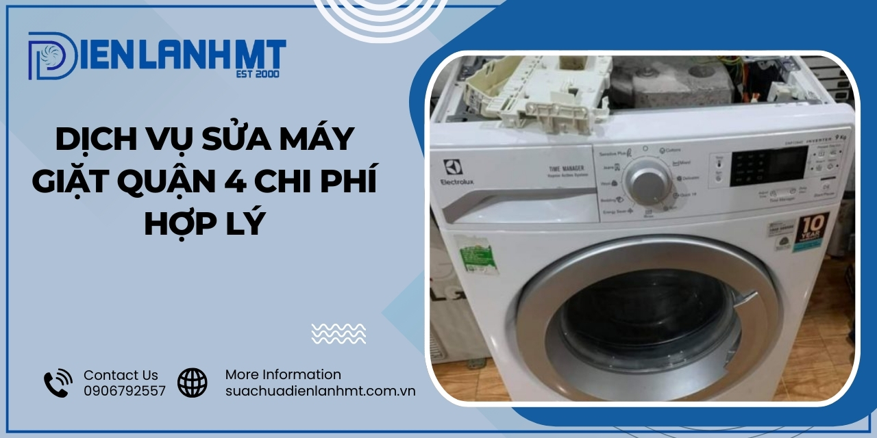 Quy trình sửa chữa máy giặt quận 4 chuyên nghiệp tại Điện Lạnh MT
