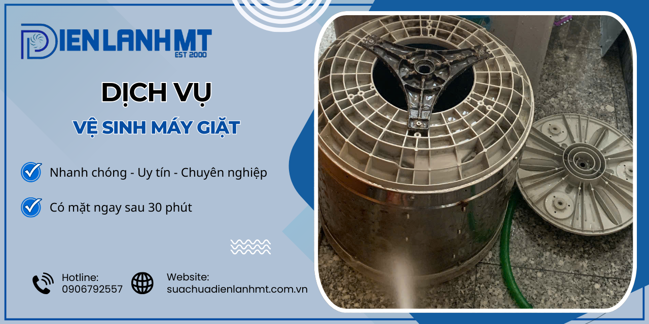 Khu vực phục vụ vệ sinh máy giặt của Điện Lạnh MT