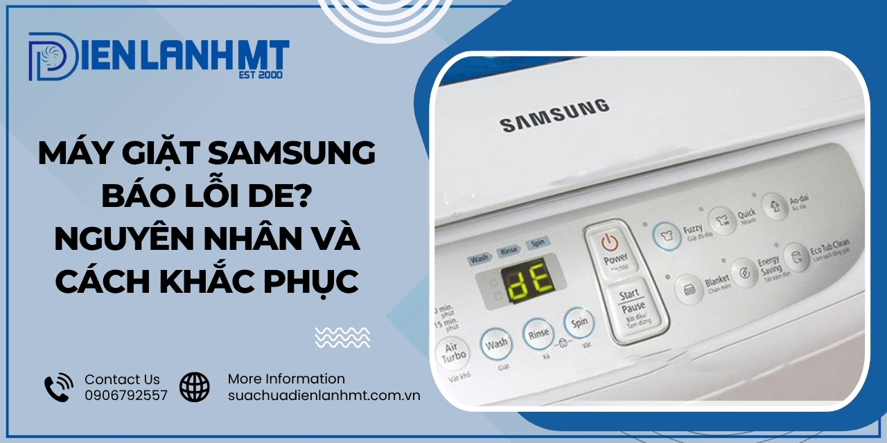 Lỗi DE máy giặt Samsung là gì?
