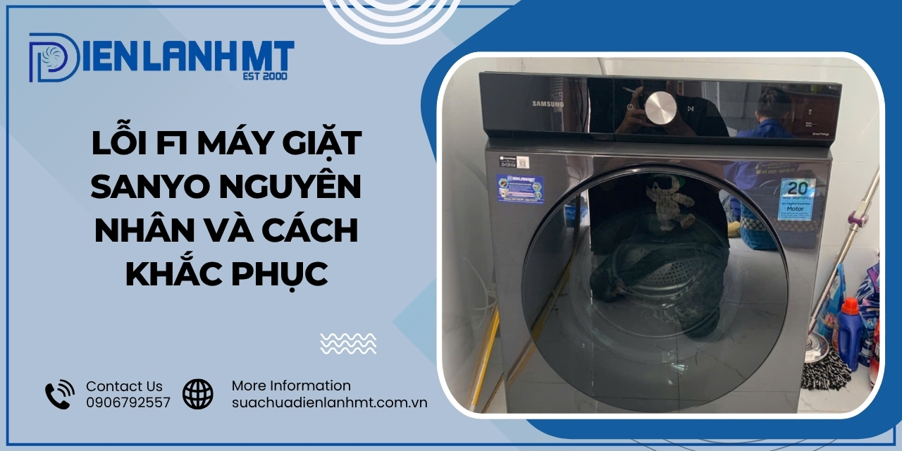 Lỗi F1 máy giặt Sanyo là gì?