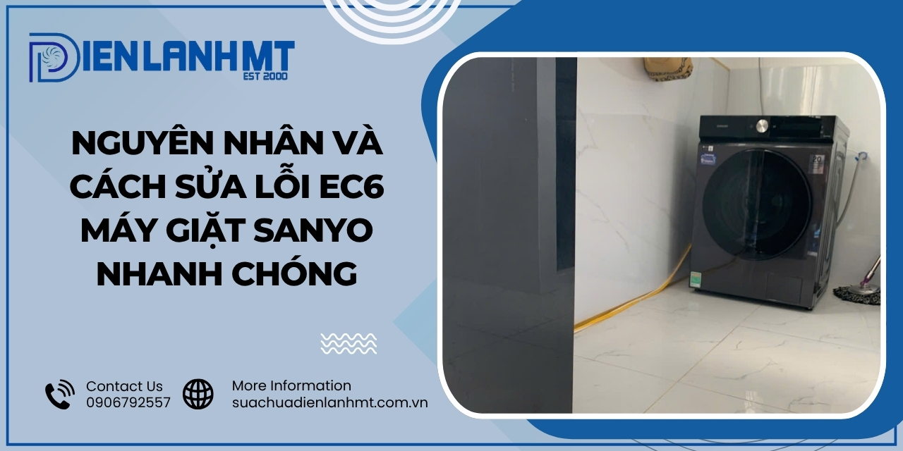 Nguyên nhân cụ thể gây lỗi EC6 máy giặt Sanyo