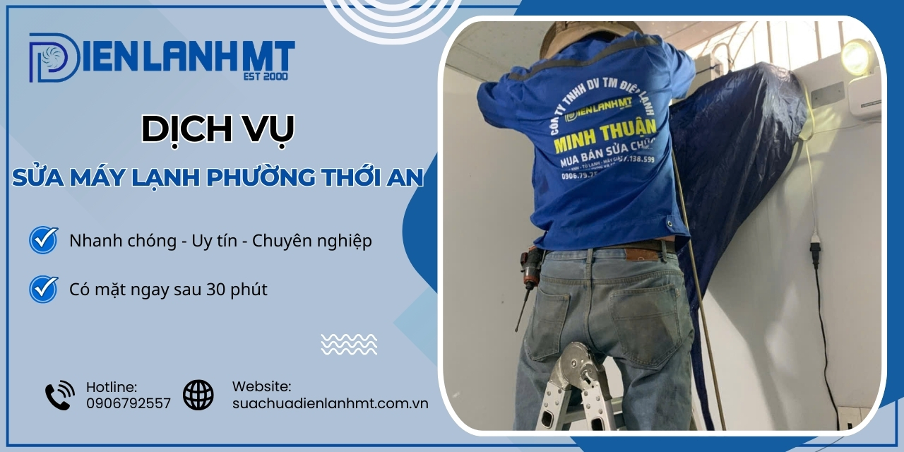 Quy trình sửa máy lạnh Phường Thới An
